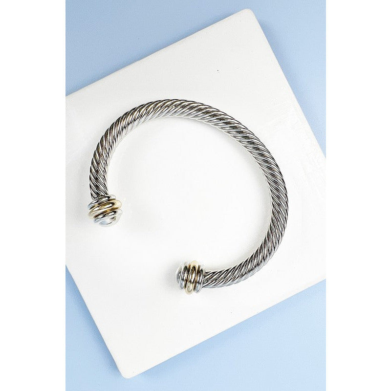 TWISTED WIRE CABLE BANGLE