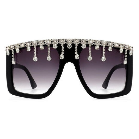 RHINESTONE OVERSIZED ICON SUNGLASSES