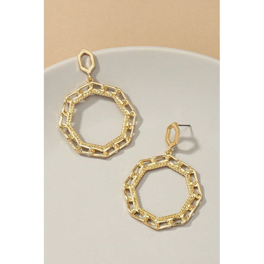 Luxe Octa-Link Hoop Earrings 🔗✨