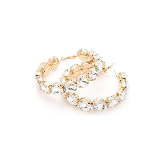 Grandeur Crystal Hoop Earrings