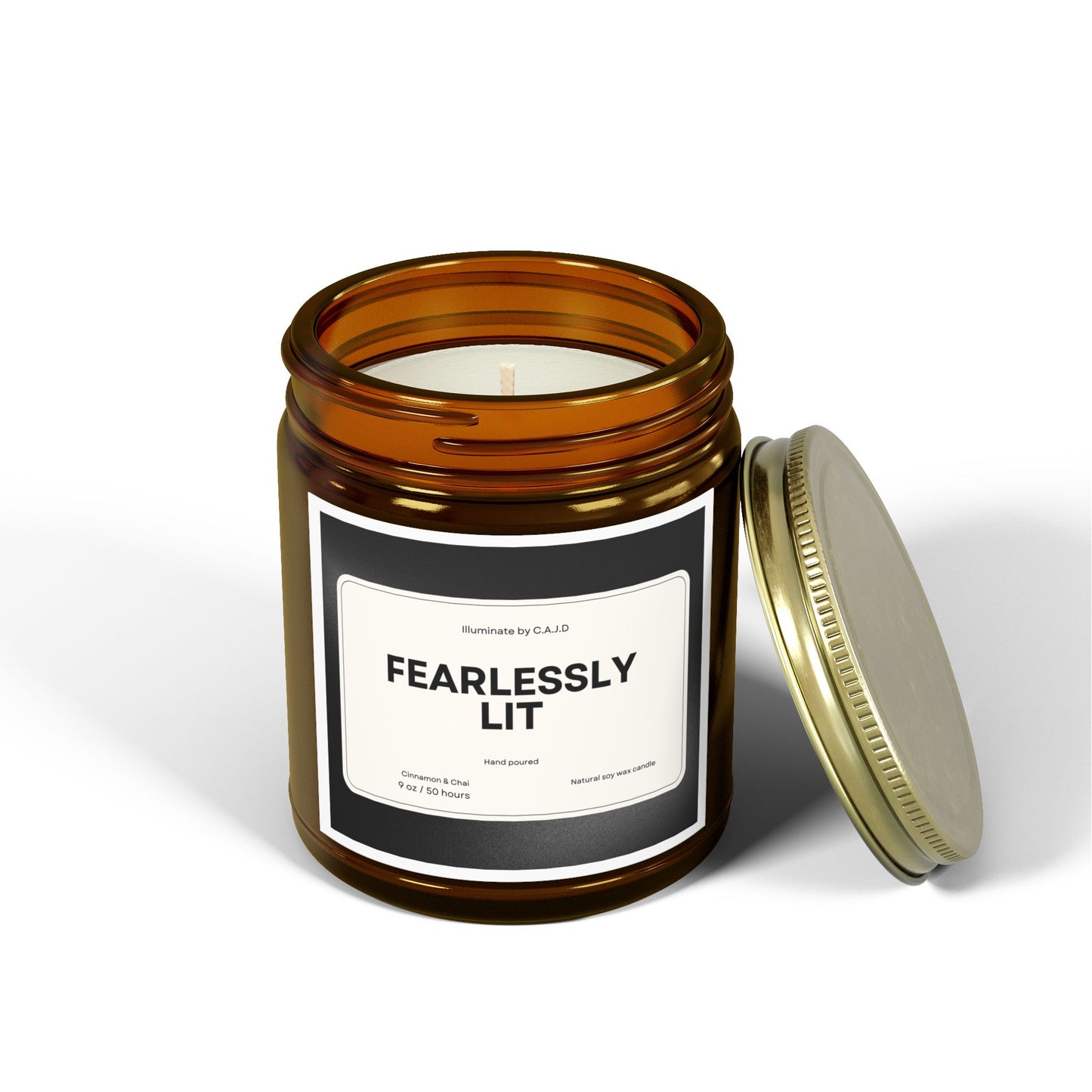 Fearlessly Lit Scented Candle - Coconut Apricot Wax (4oz & 9oz)