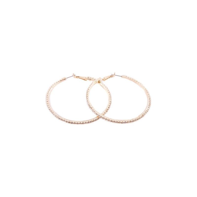 DAINTY RHINESTONE HOOPS