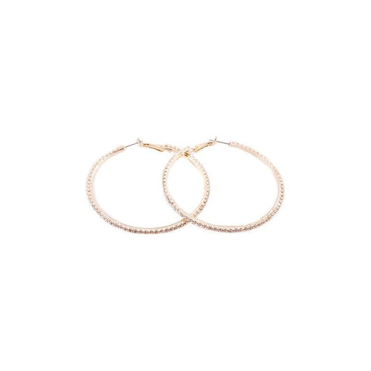 DAINTY RHINESTONE HOOPS